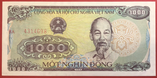 Vietnam - 1000 Dông 1988 P#106 Kvalitet 01/0