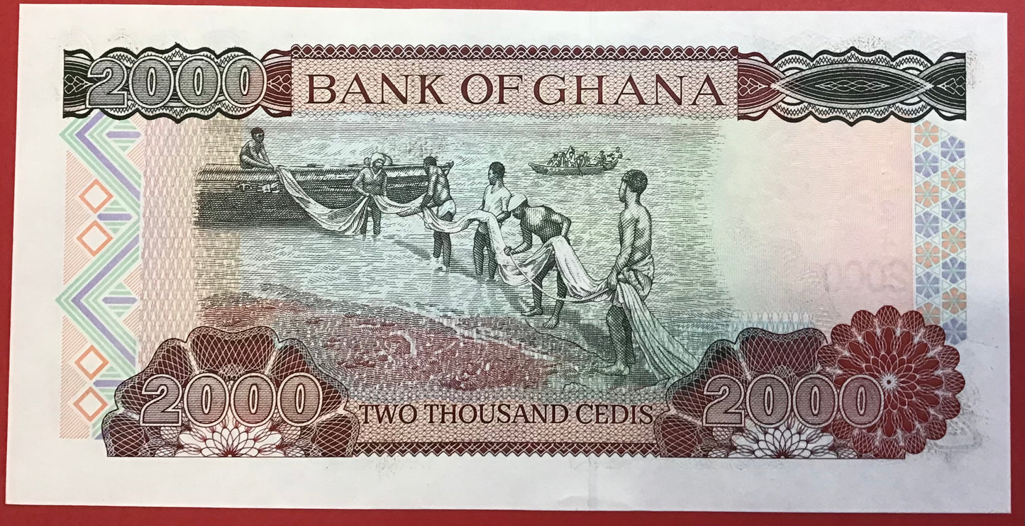 Ghana - 2000 Cedis 2.9.2002 P #33g Kvalitet 0