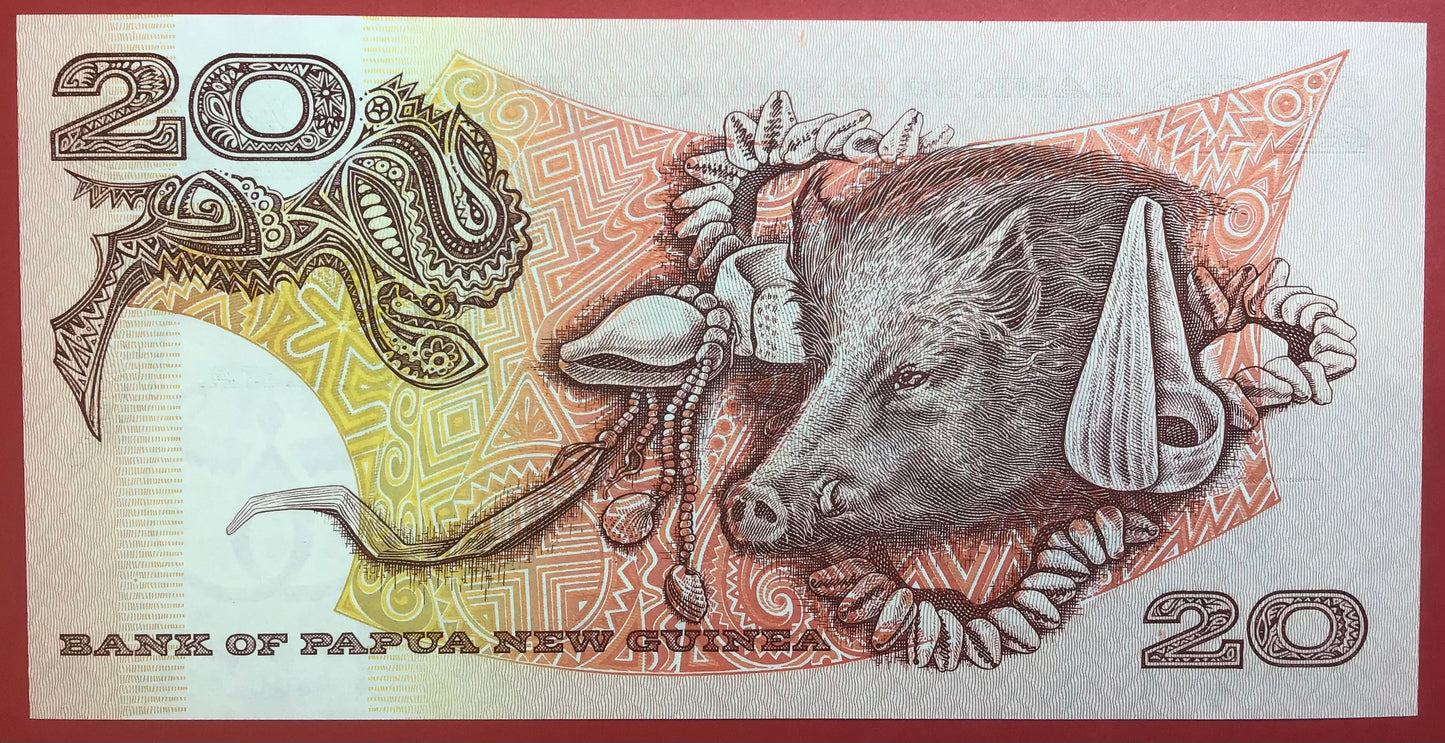 Papua New Guinea - 20 Kina (1989-2001) P#10b2 Kvalitet 0
