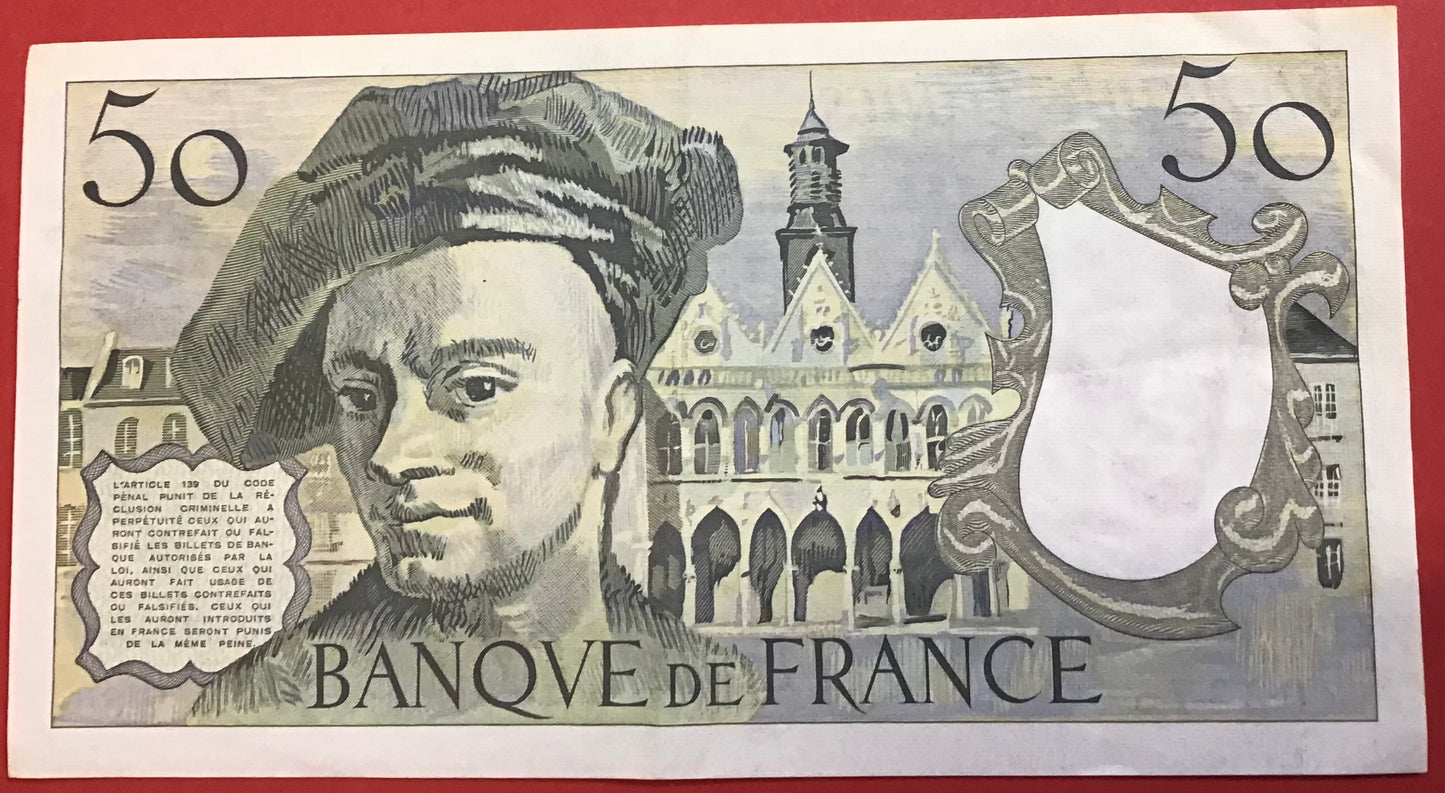 France - 50 Francs 1984 P#152b Kvalitet 1+