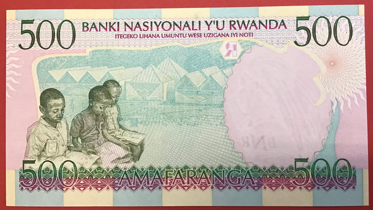 Rwanda - 500 Francs 1.12.1998 P#26a Kvalitet 0