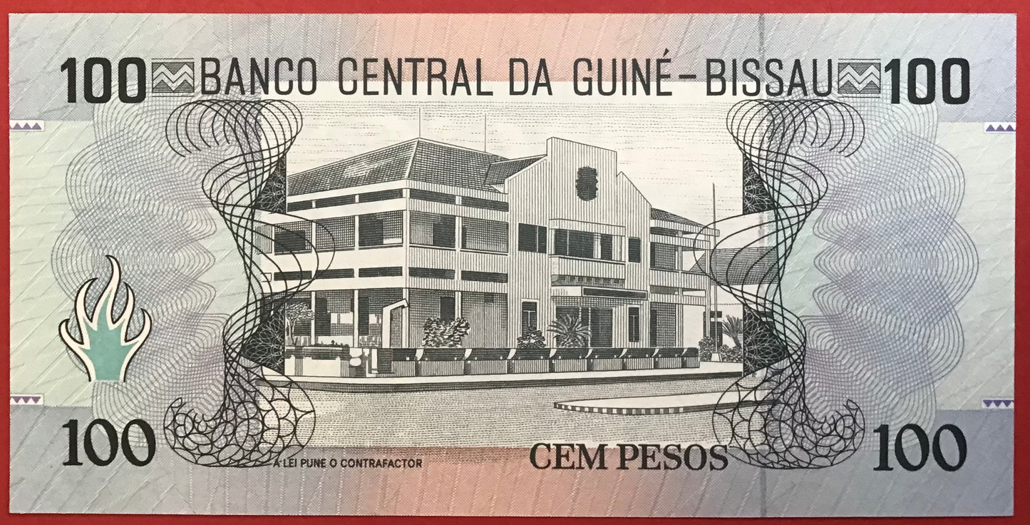 Guinea-Bissau - 100 Francs 1.3.1990 P#11 Kvalitet 0