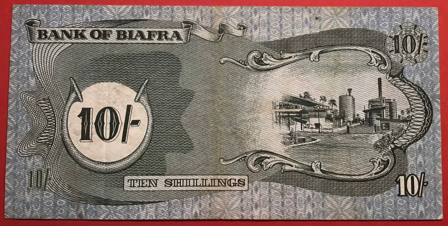 Biafra - 10 Shillings (1968-69) P#4 Kvalitet 1+