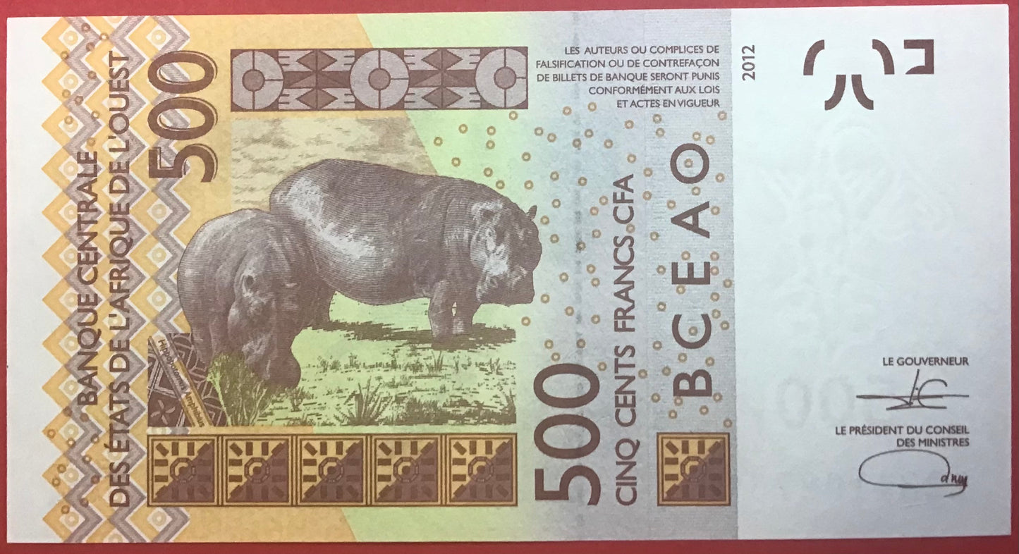 West African States/Togo - 500 Francs 2022 P#819T Kvalitet 0
