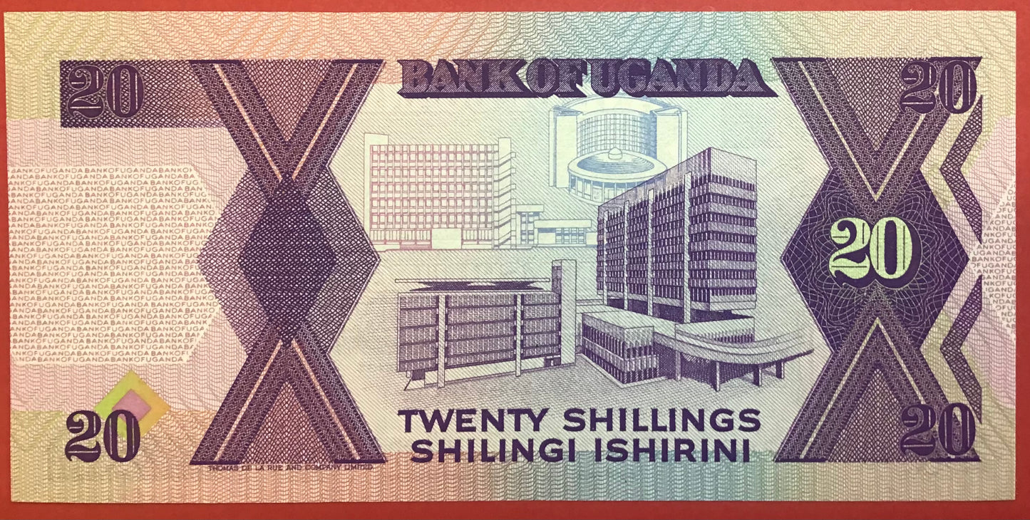 Uganda - 20 Shillings 1987 P#29a Kvalitet 0