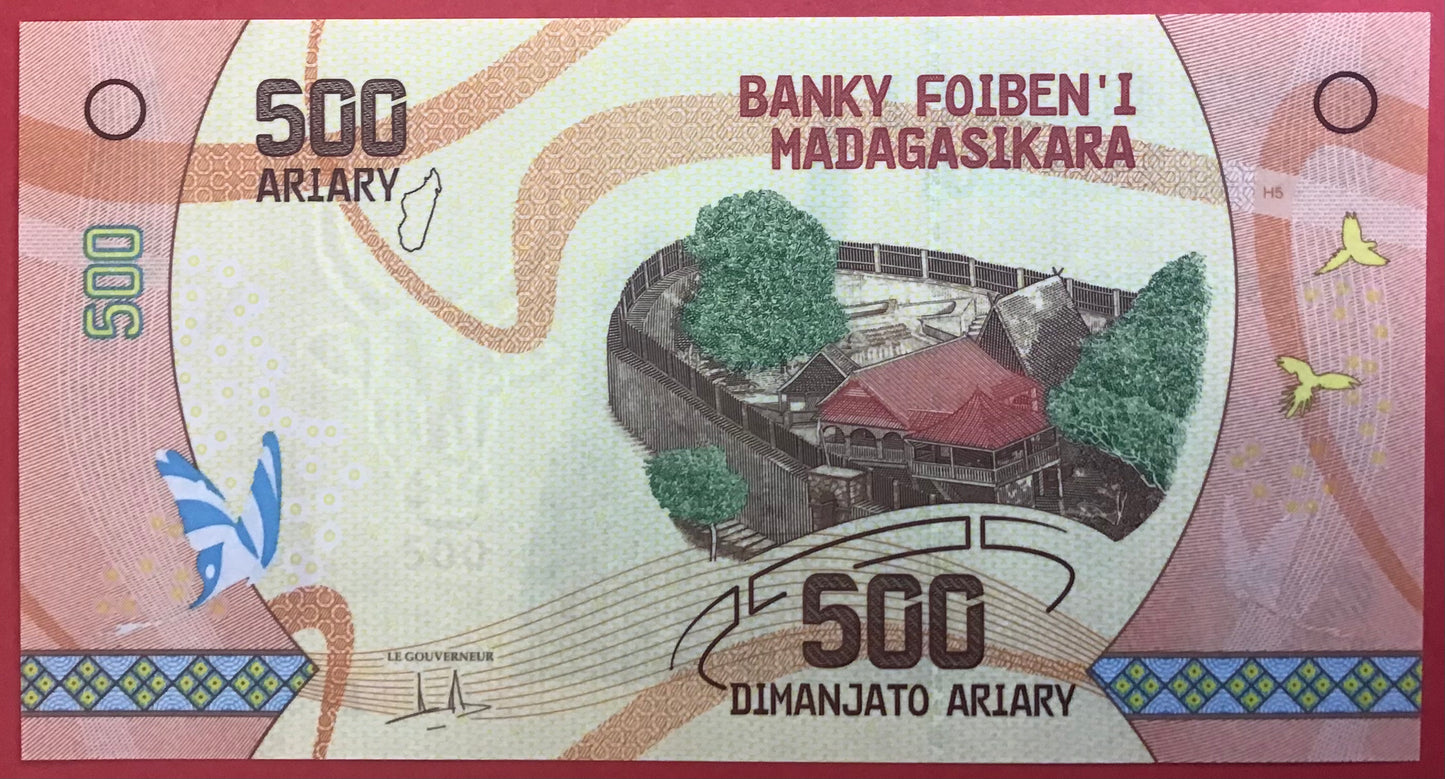 Madagascar - 500 Ariary (2017) P#99 Kvalitet 0