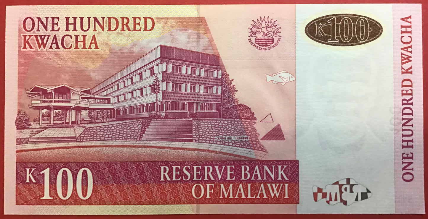 Malawi - 100 Kwacha 1.10.2001 P#46a Kvalitet 0
