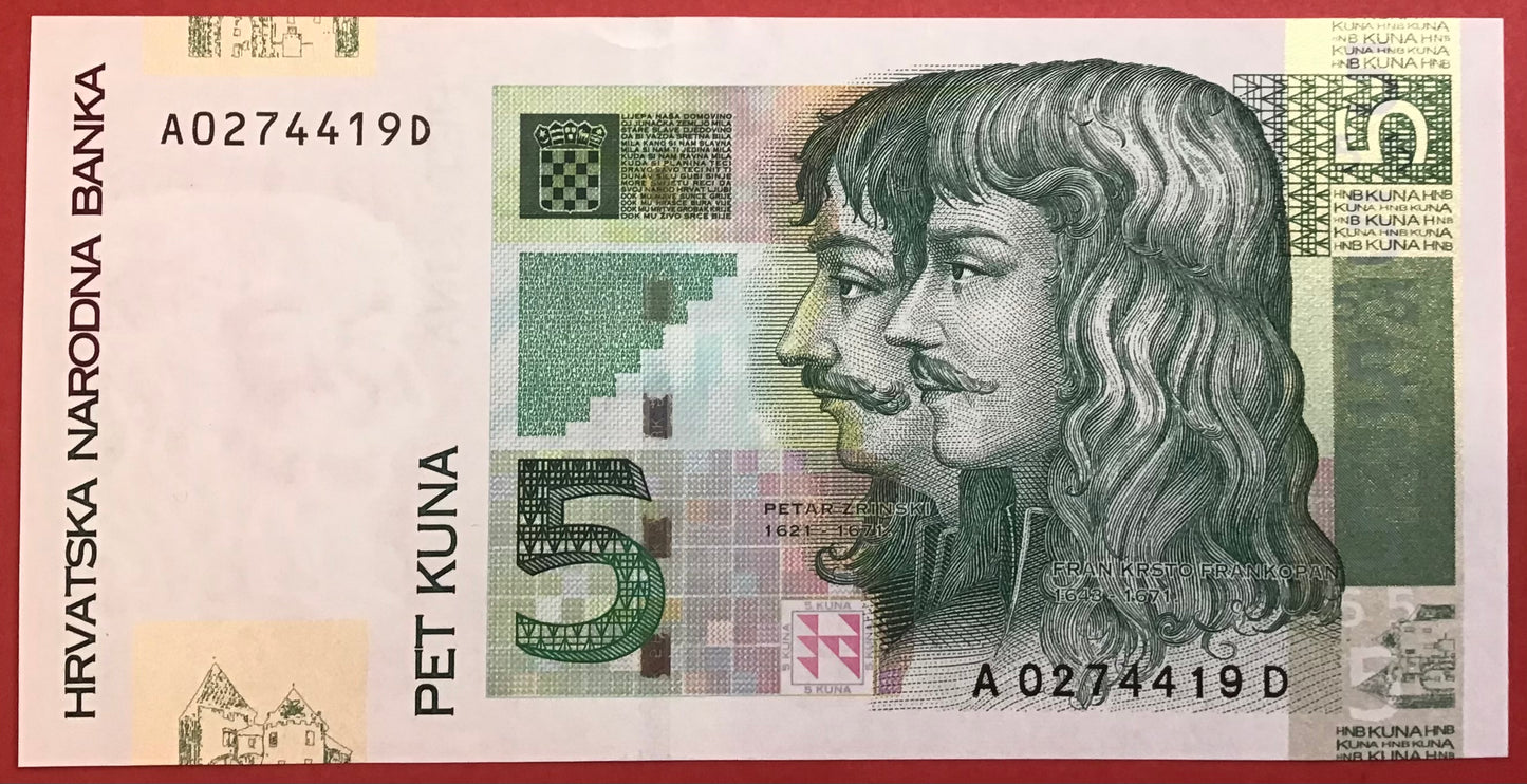 Croatia - 5 Kuna 7.3.2001 P#37a Kvalitet 01/0