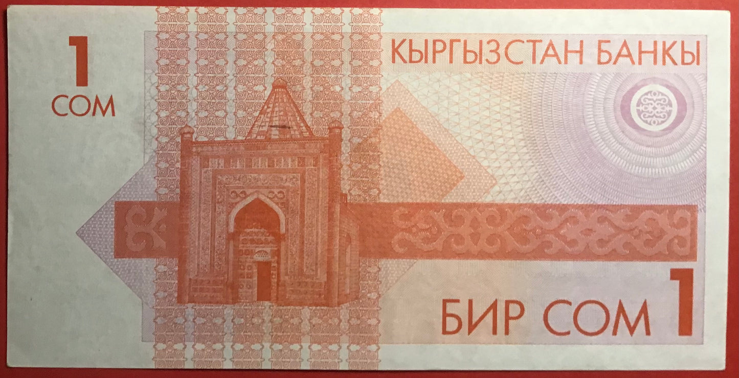 Kyrgyzstan - 1 Som (1993) P#4 Kvalitet 0