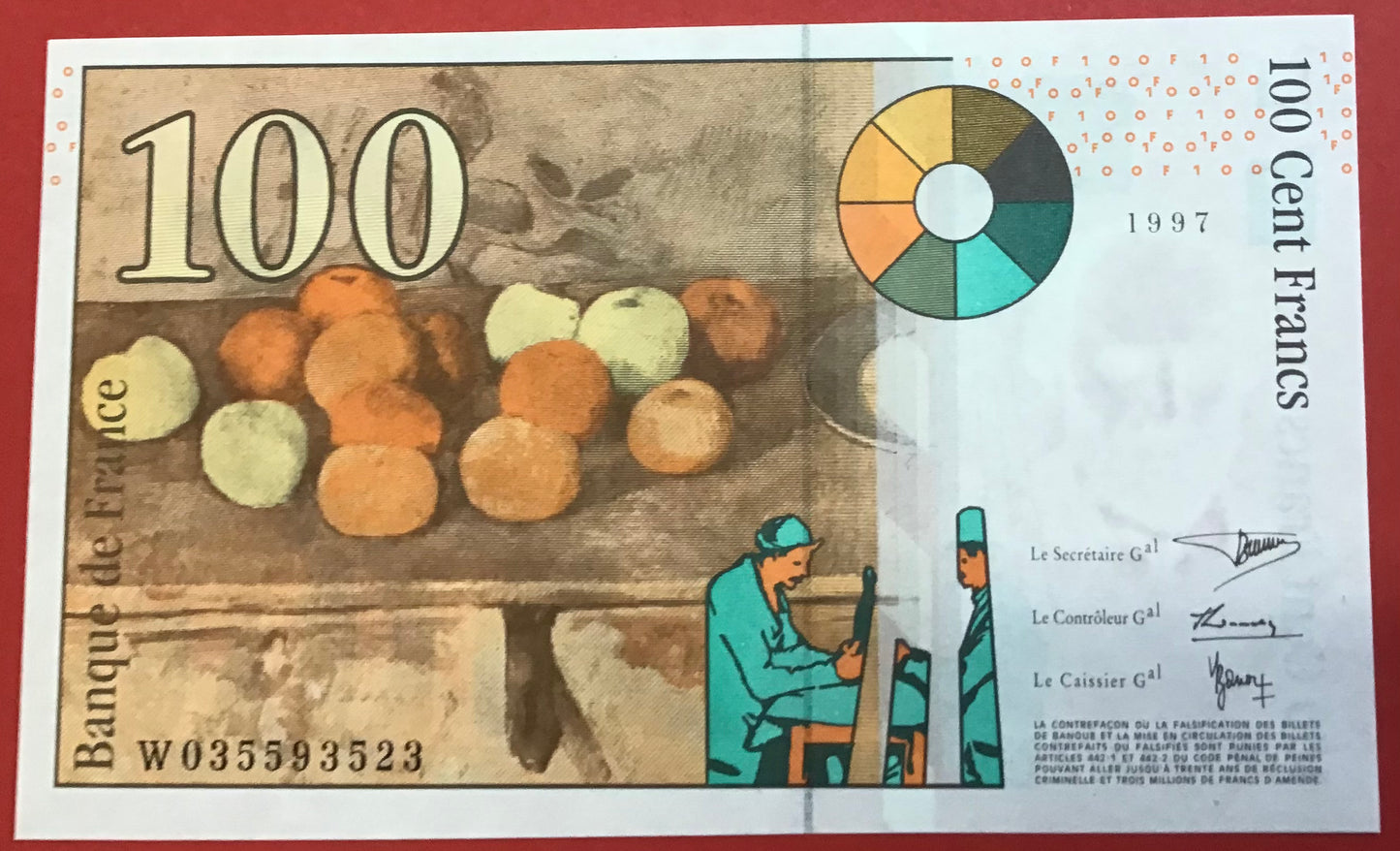 France - 100 Francs 1997 P#158a Kvalitet 0