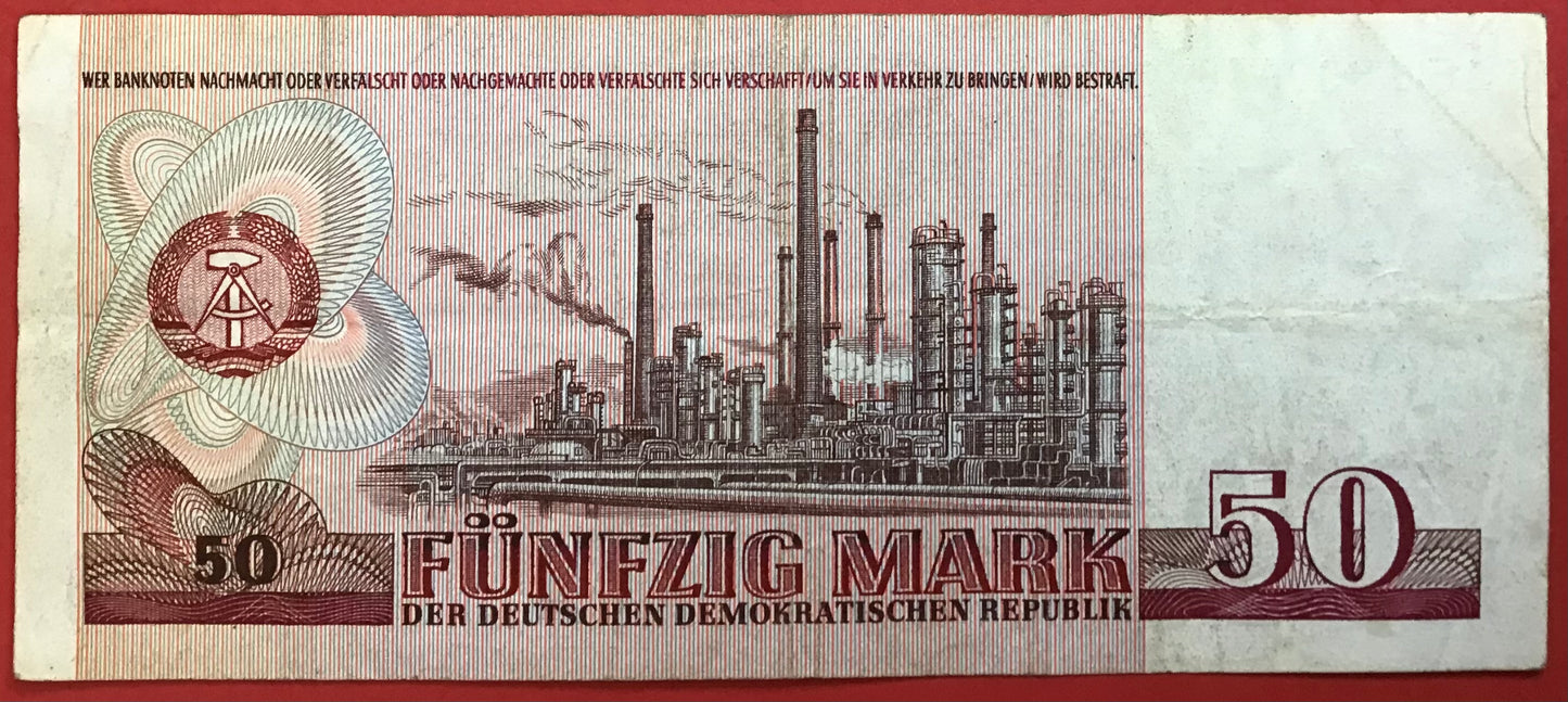 East-Germany - 50 Mark 1971 P#30a Kvalitet 1/1+