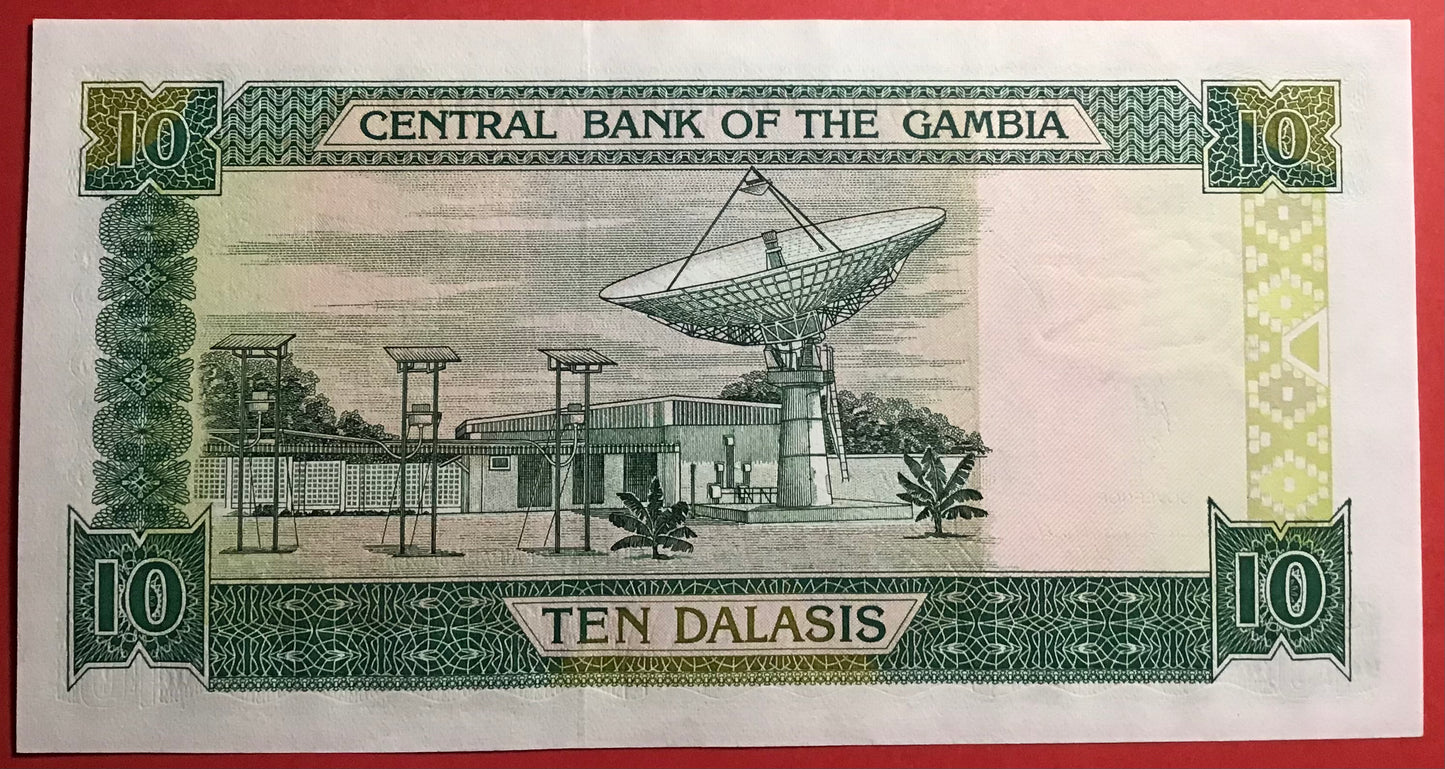 Gambia - 10 Dalasis (1991-95) P#13a Kvalitet 0