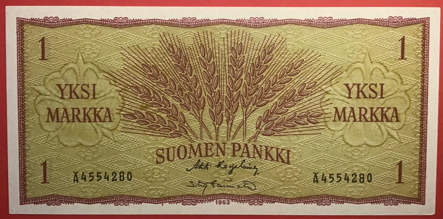 Finland - 1 Markka 1963 P#98a Kvalitet 0