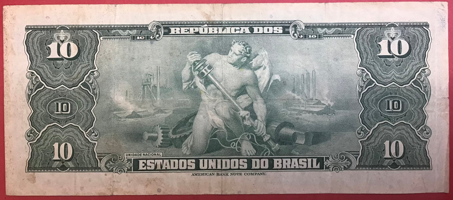 Brazil - 10 Cruzeiros 1963 P#167b Kvalitet 1+