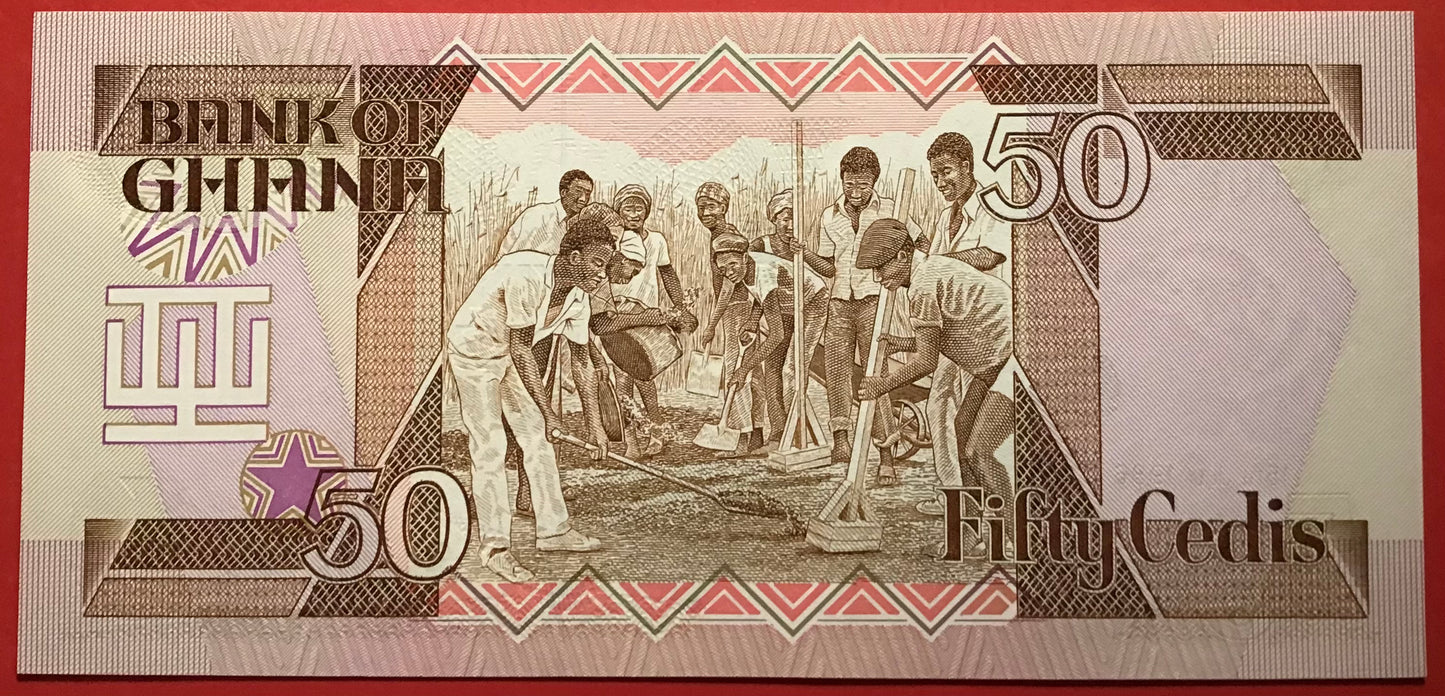 Ghana - 50 Cedis 15.7.1986 P#25 Kvalitet 0