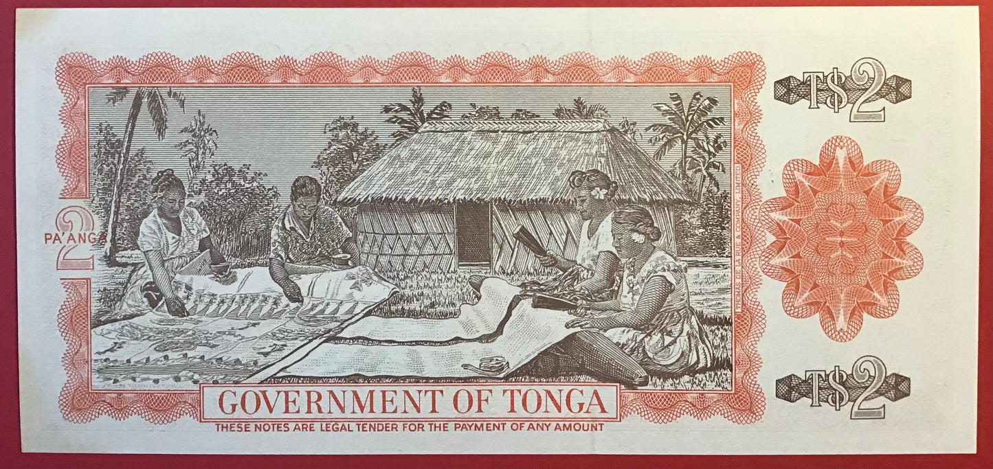 Tonga - 2 Pa`anga 19.5.1989 P#20c Kvalitet 0