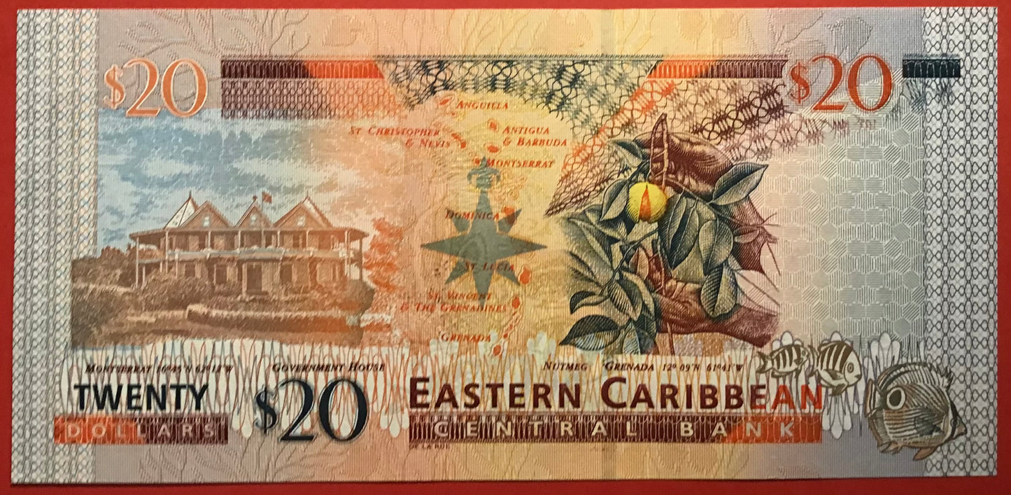 East Caribbean States - 20 Dollars (2003) P#44a Kvalitet 0