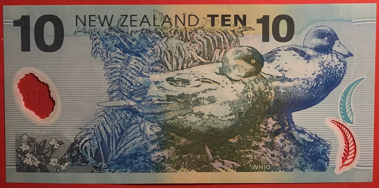 New Zealand - 10 Dollars 2002 P#186a Kvalitet 0