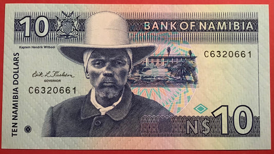 Namibia - 10 Namibia Dollars (1993) P#1a Kvalitet 0
