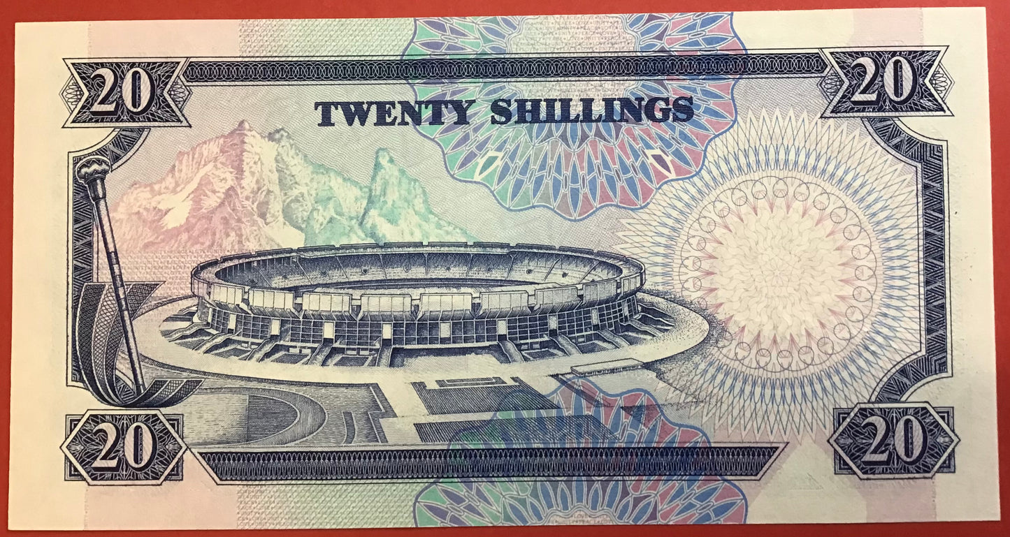 Kenya - 20 Shillings 1.7.1991 P#25d Kvalitet 0