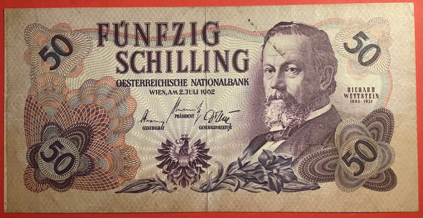 Austria - 50 Schilling 2.7.1962 P#137a Kvalitet 1+