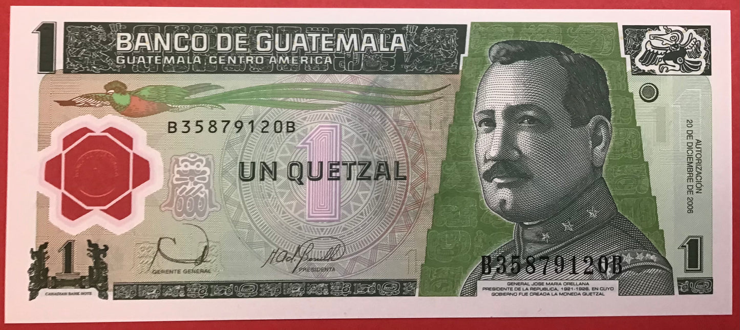 Guatemala - 1 Quetzal 20.12.2006 P#109 Kvalitet 0