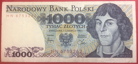 Poland - 1000 Zlotych 1.6.1982 P#146c Kvalitet 1+