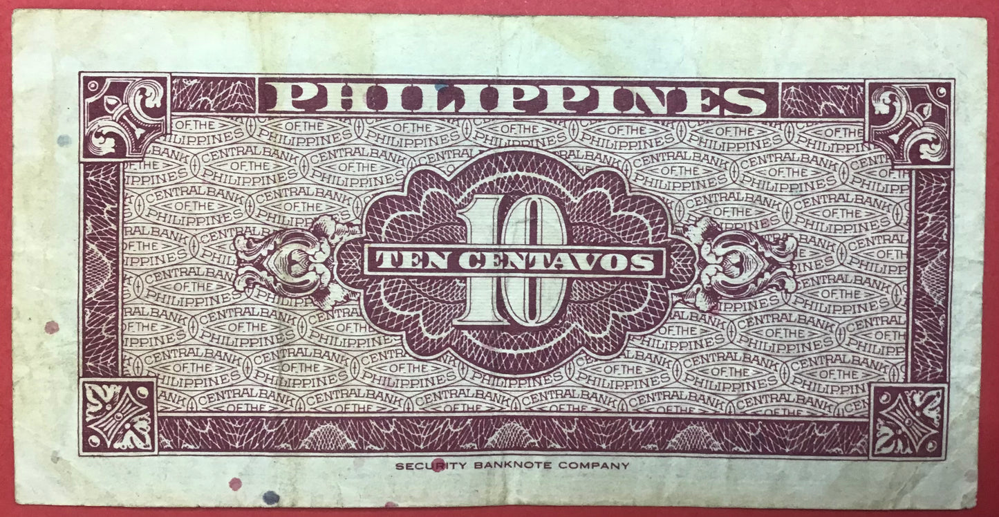 Philippines - 10 Centavos (1949) P#127a Kvalitet 1/1+