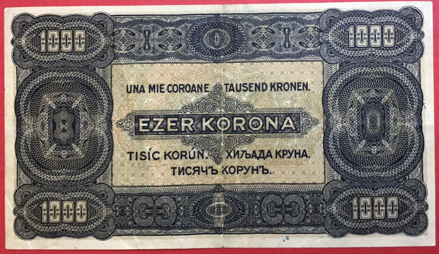 Hungary - 1000 Korona 1.7.1923 P#75b Kvalitet 1+