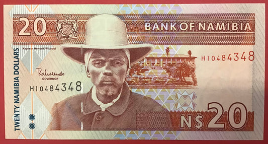 Namibia - 20 Namibia Dollars (2002) P#6a Kvalitet 0
