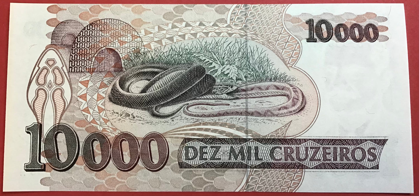 Brazil - 10.000 Cruzeiros 1993 P#233c Kvalitet 0