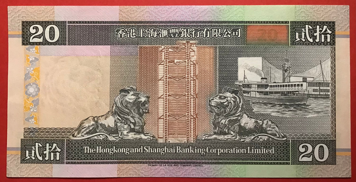 Hong Kong - 20 Dollars 1.1.1983 P#201a Kvalitet 01/0