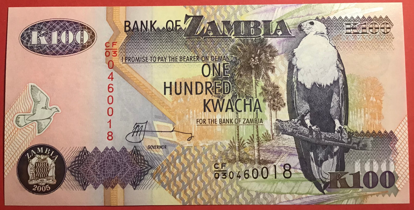 Zambia - 100 Kwacha 2005 P#38e Kvalitet 0