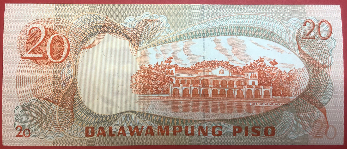 Philippines - 20 Piso  1974-85 P#162c Kvalitet 0