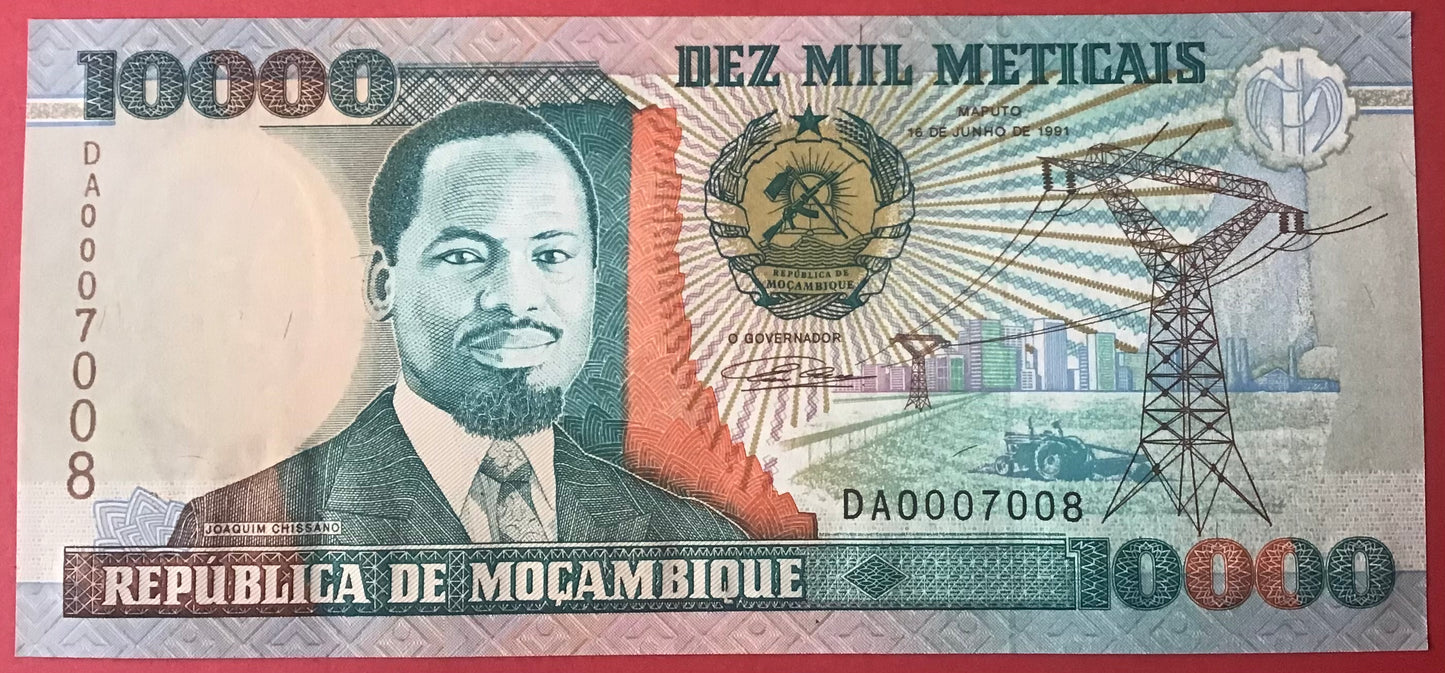 Mozambique - 10.000 Meticais 16.6.1991 P#137 Kvalitet 0