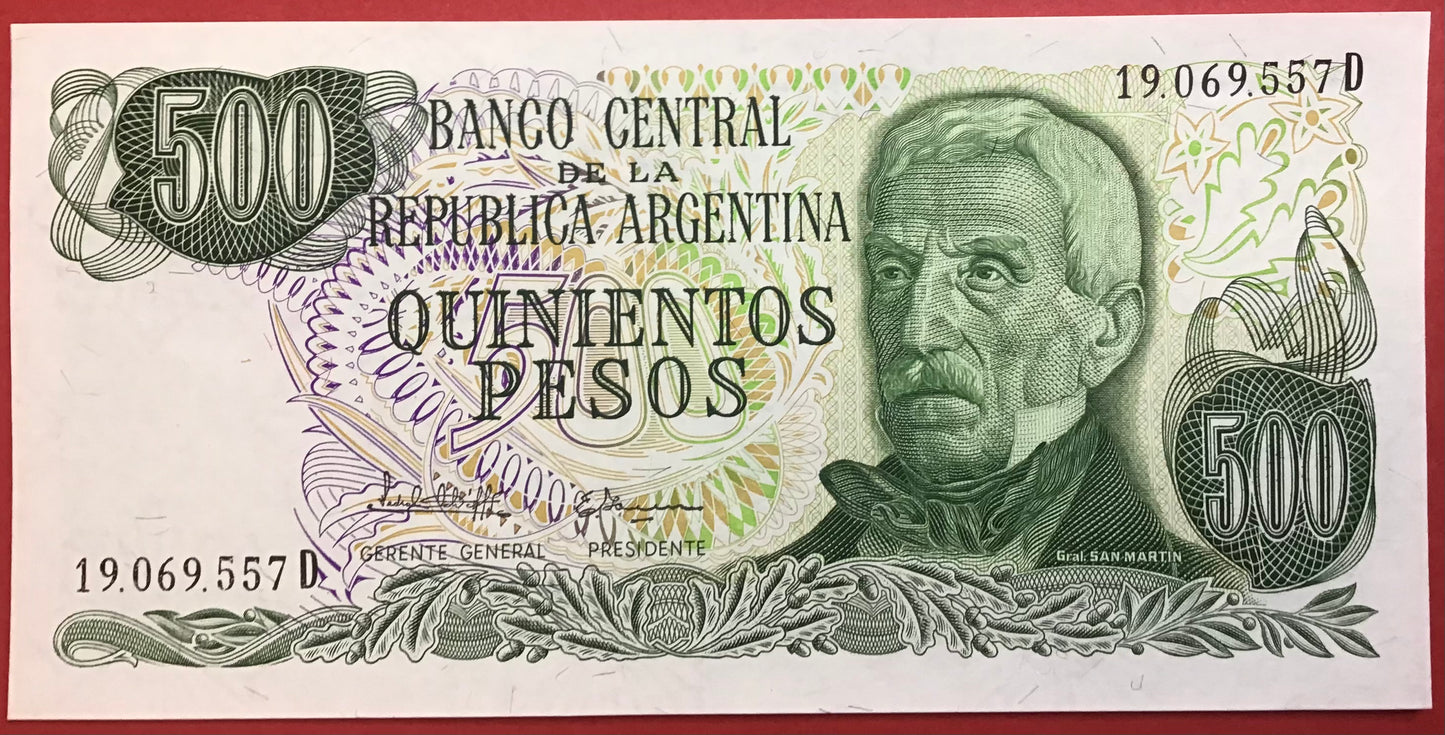 Argentina - 500 Pesos (1977-82) P#303 Kvalitet 0
