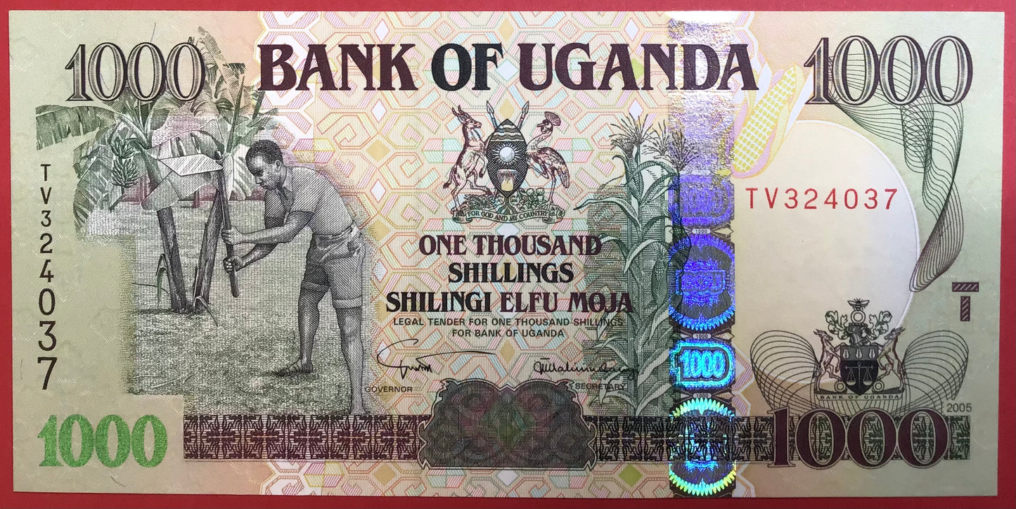 Uganda - 1000 Shillings 2005 P#43a Kvalitet 0