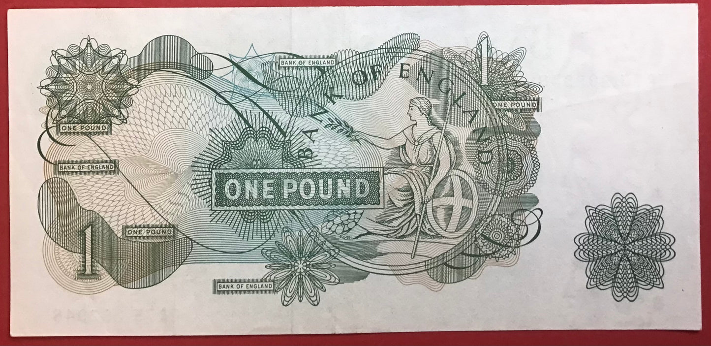 Great Britain - 1 Pound (1970-77) P#374g Kvalitet 1+