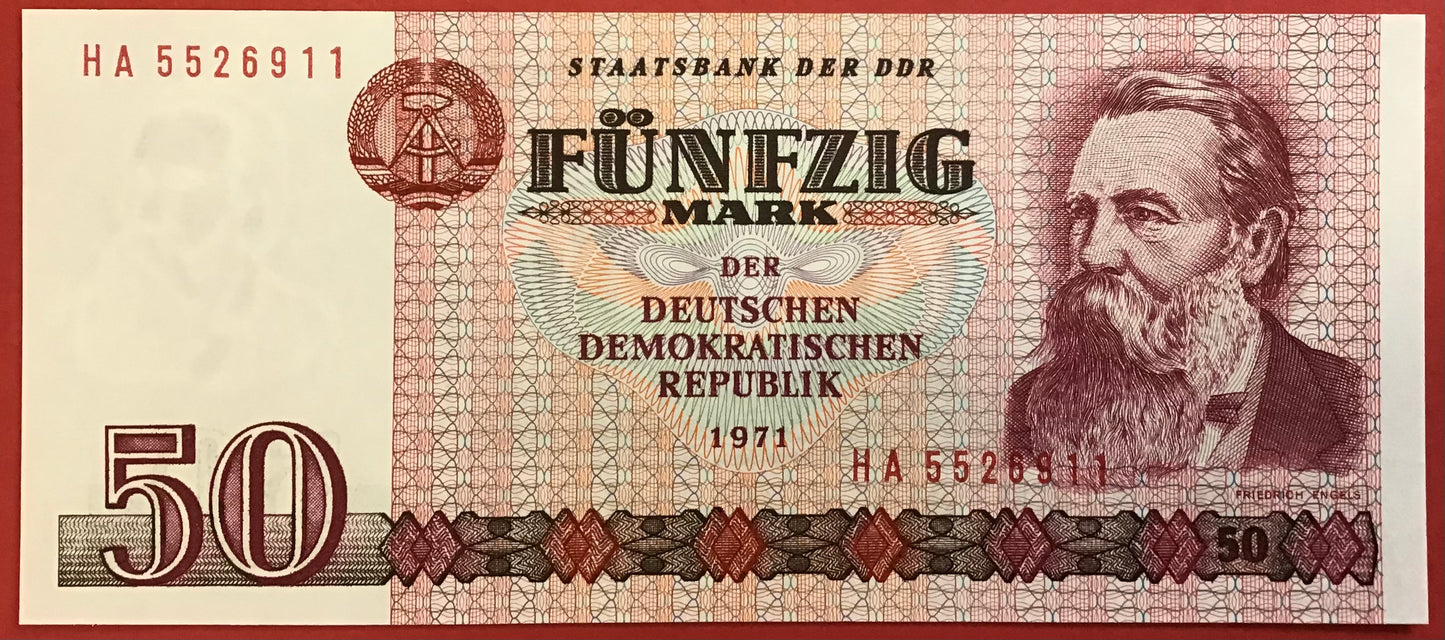 East-Germany - 50 Mark 1971 P#30b Kvalitet 0