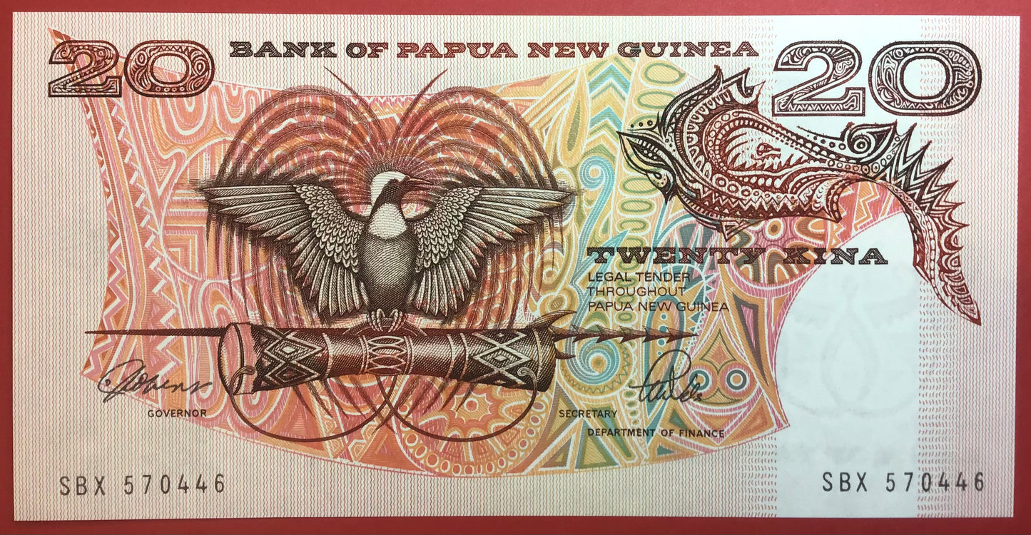 Papua New Guinea - 20 Kina (1989-2001) P#10a Kvalitet 0
