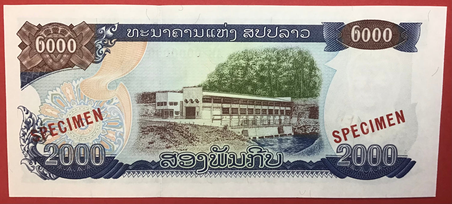 Lao - 2000 Kip 1997 P#33s *Specimen* Kvalitet 0