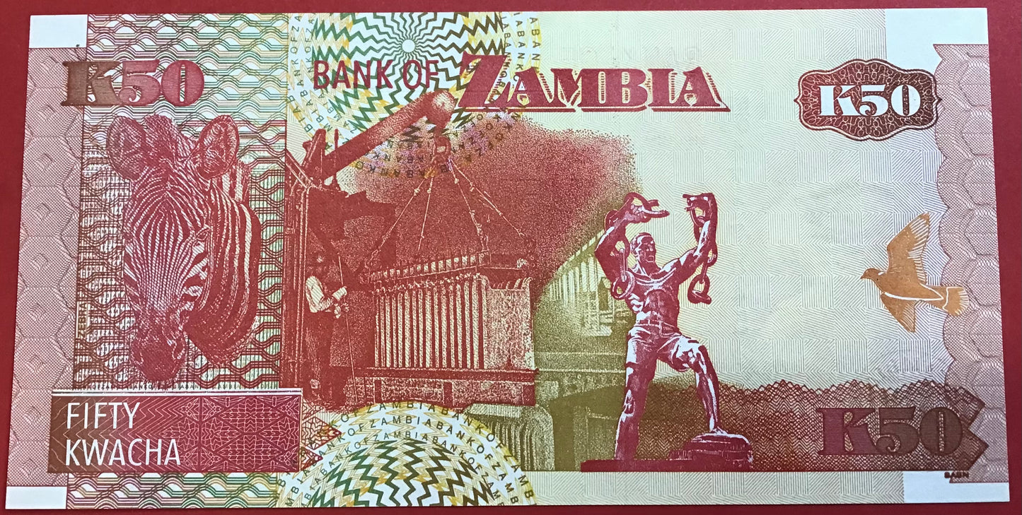 Zambia - 50 Kwacha 2003 P#37d Kvalitet 0