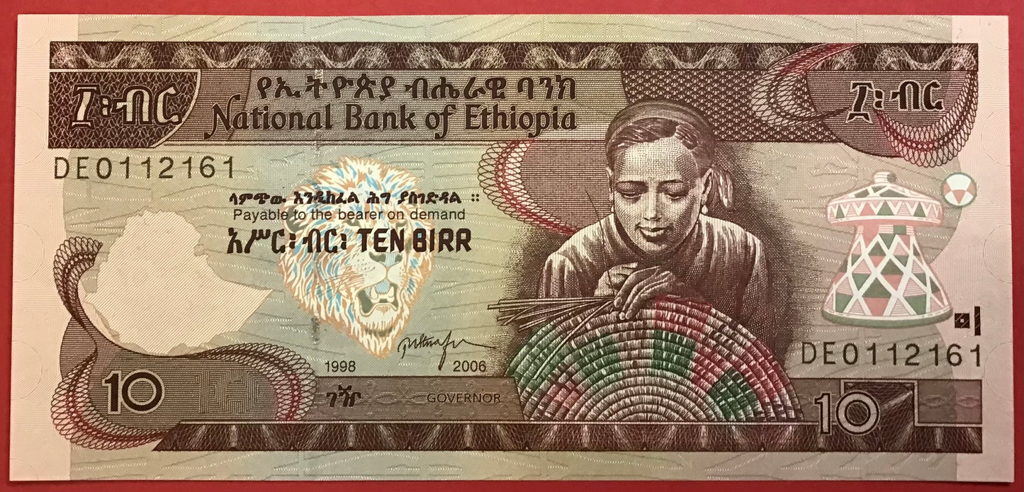 Ethiopia - 10 Birr 2006 P#48d Kvalitet 0