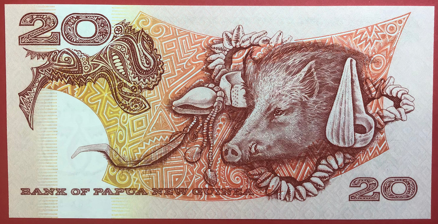 Papua New Guinea - 20 Kina (1989-2001) P#10a Kvalitet 0