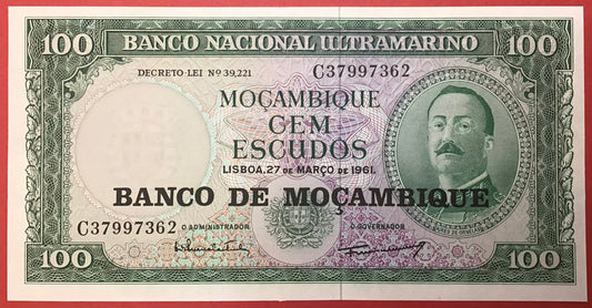 Mozambique - 100 Escudos 1976 P#117a Kvalitet 0