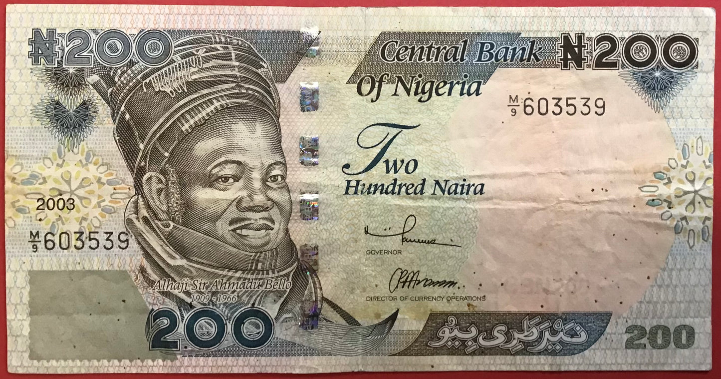 Nigeria - 200 Naira 2003 P#29b Kvalitet 1+