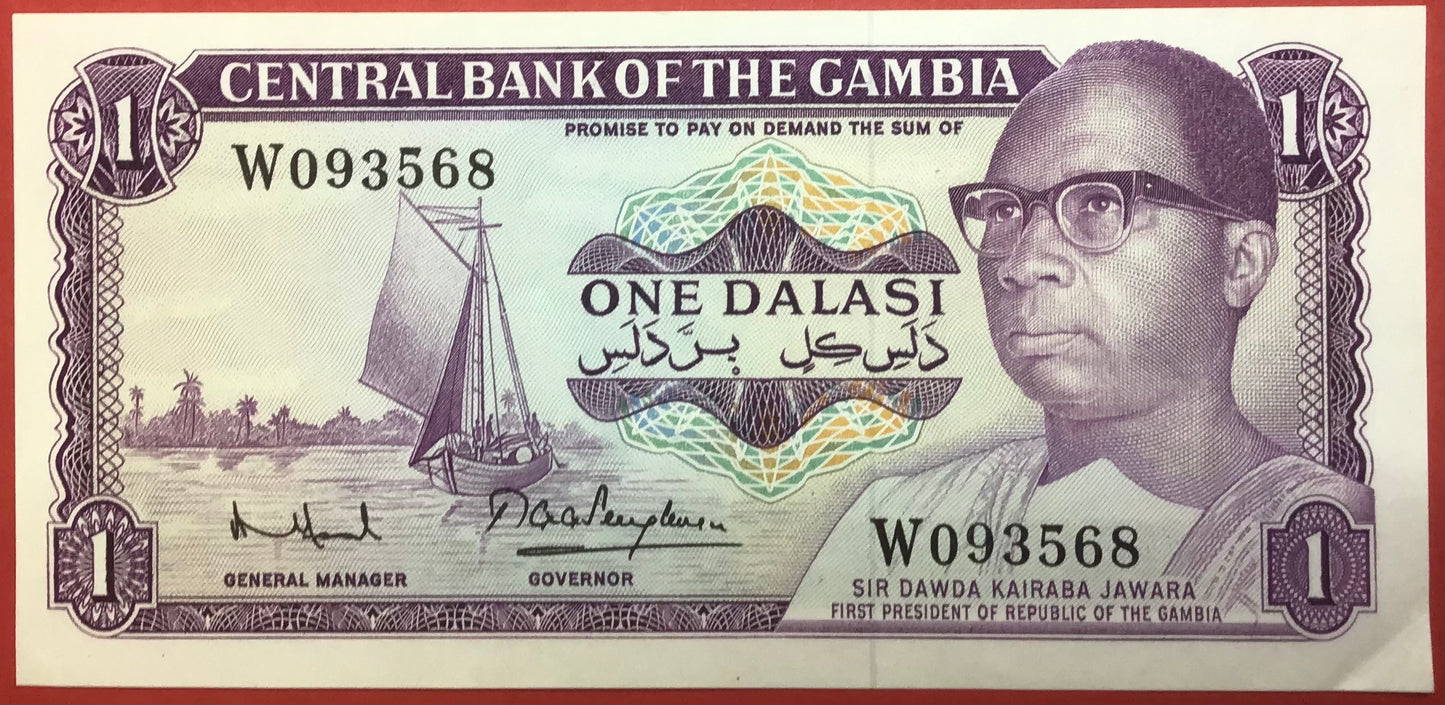 Gambia - 1 Dalasi (1971-87) P#4f Kvalitet 01