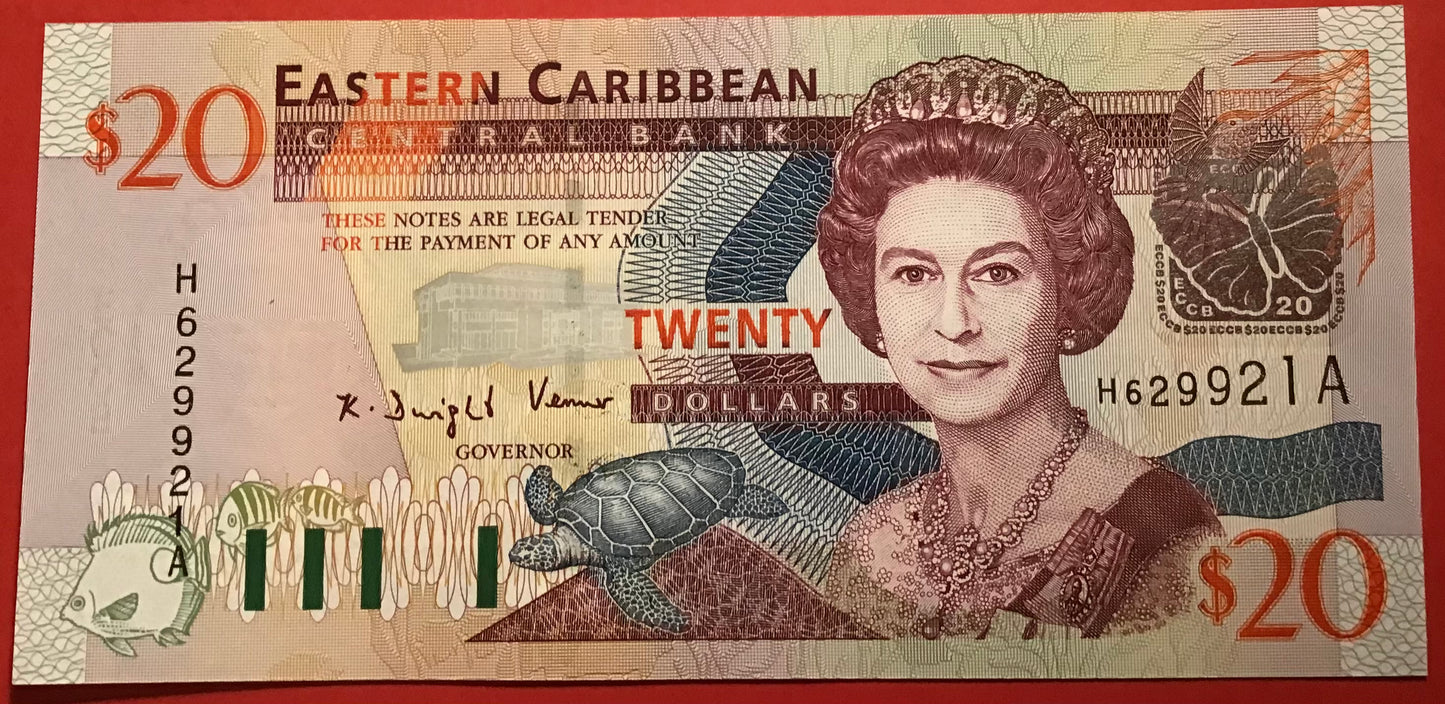 East Caribbean States - 20 Dollars (2003) P#44a Kvalitet 0
