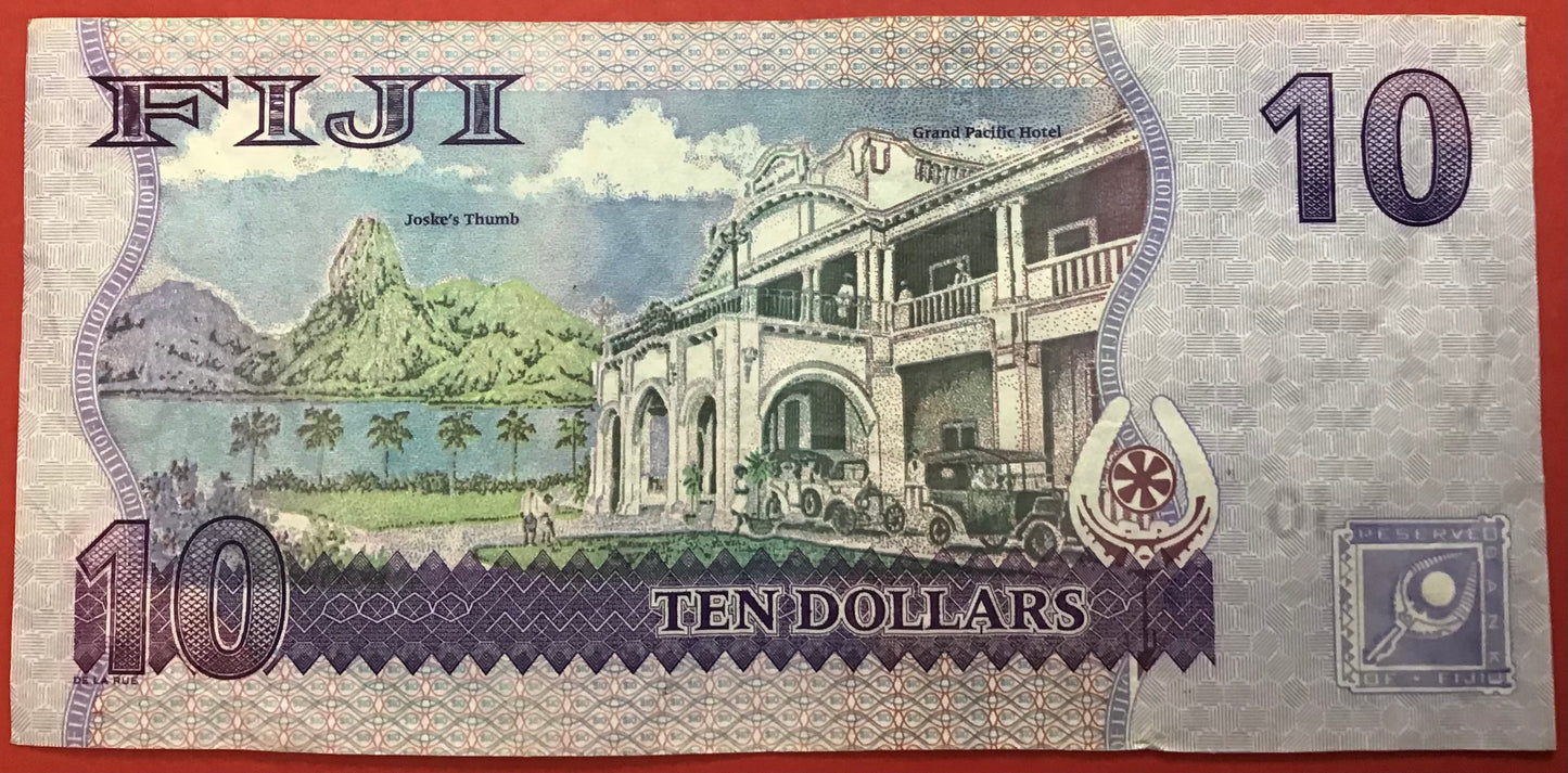 Fiji - 10 Dollars 2007 P#111a Kvalitet 1+
