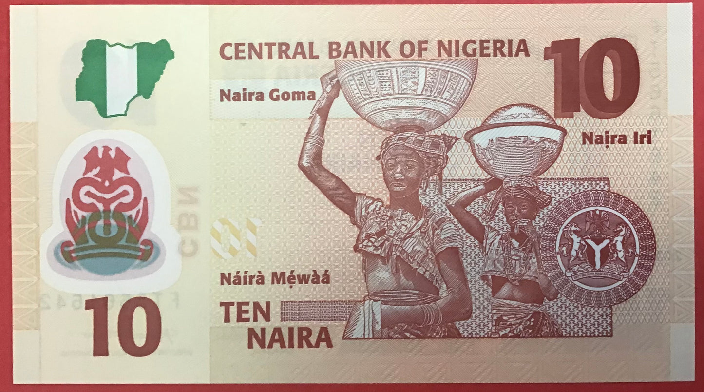 Nigeria - 10 Naira 2022 P#39 Kvalitet 0